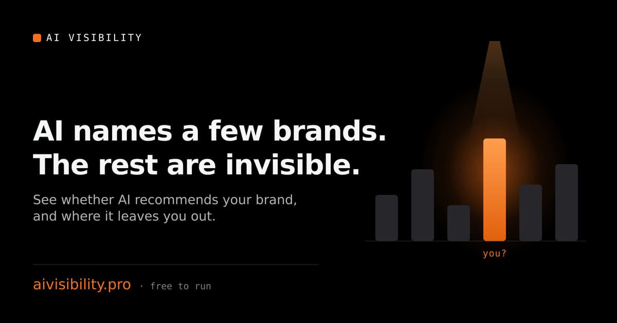 Show HN: AI Visibility: Check whether ChatGPT/Claude/Gemini recommend your brand