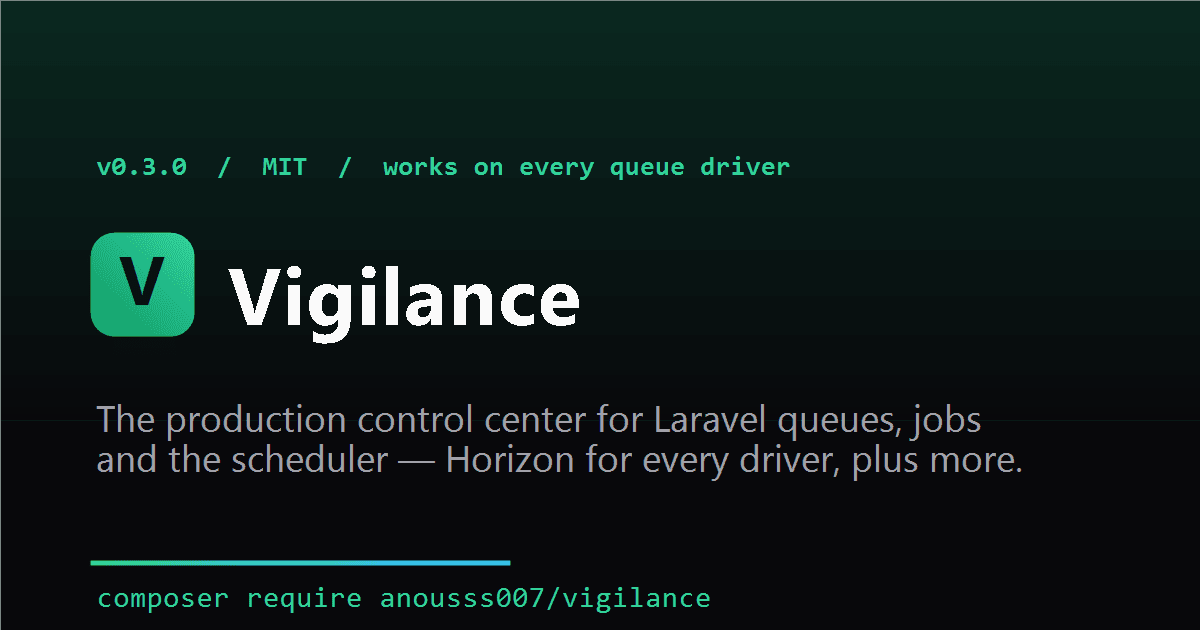 Laravel Vigilance - control center for queues & jobs