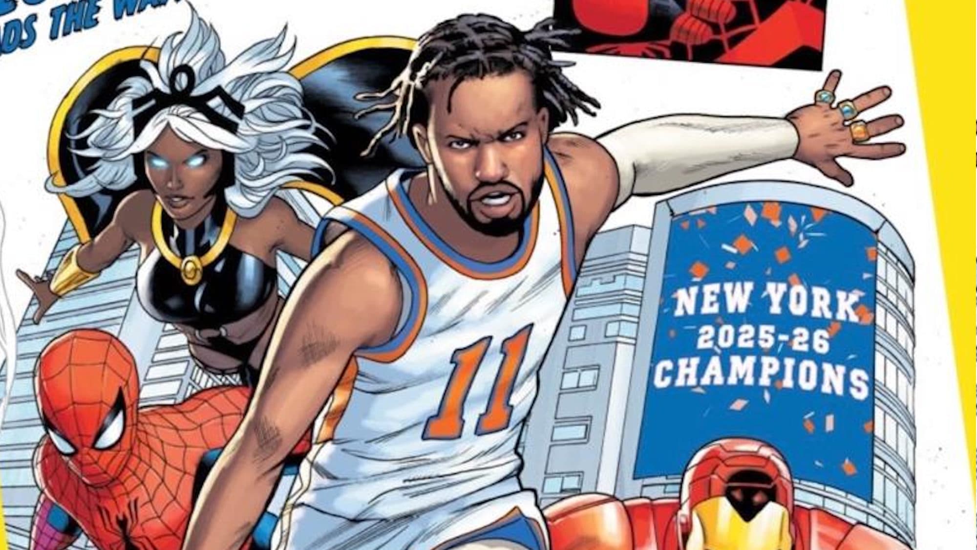 Jalen Brunson And His Whatnot Amazing Spider-Man #1001 Cover At NYCC