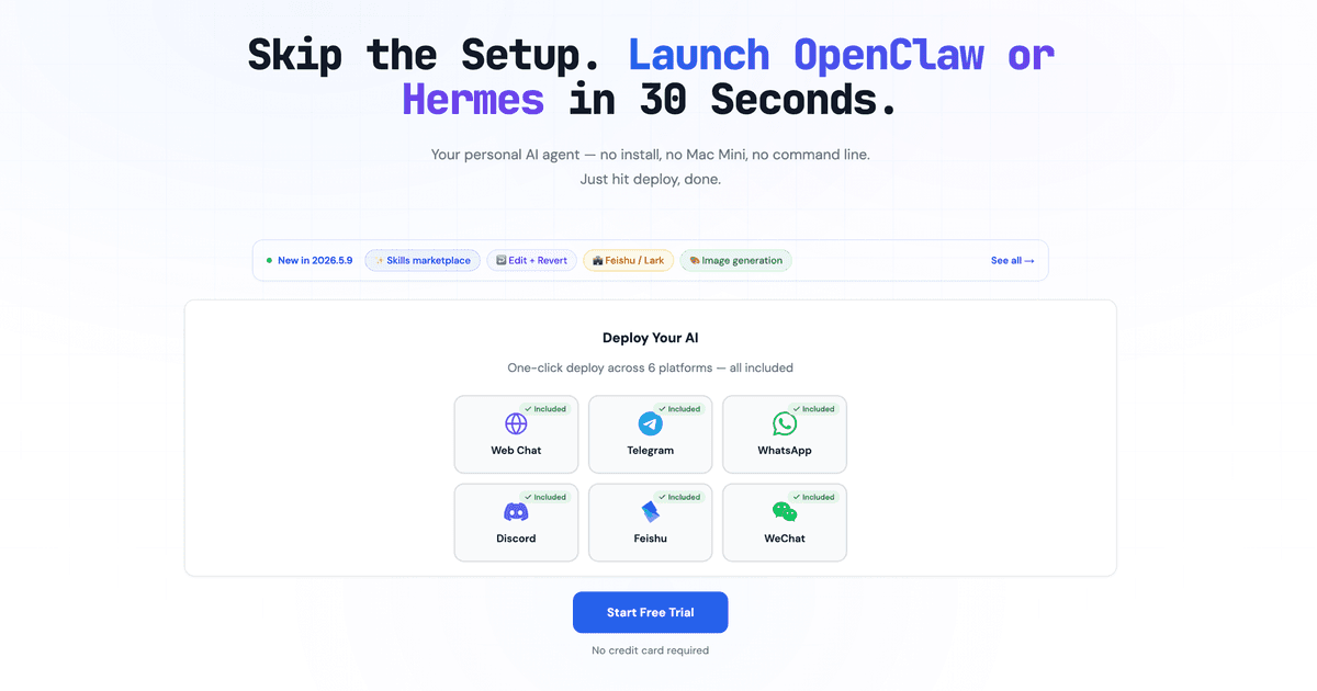 Show HN: OpenClaw Launch – deploy a managed OpenClaw AI agent in 30s