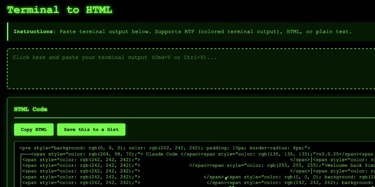Video: Building a tool to copy-paste share terminal sessions using Claude Code for web
