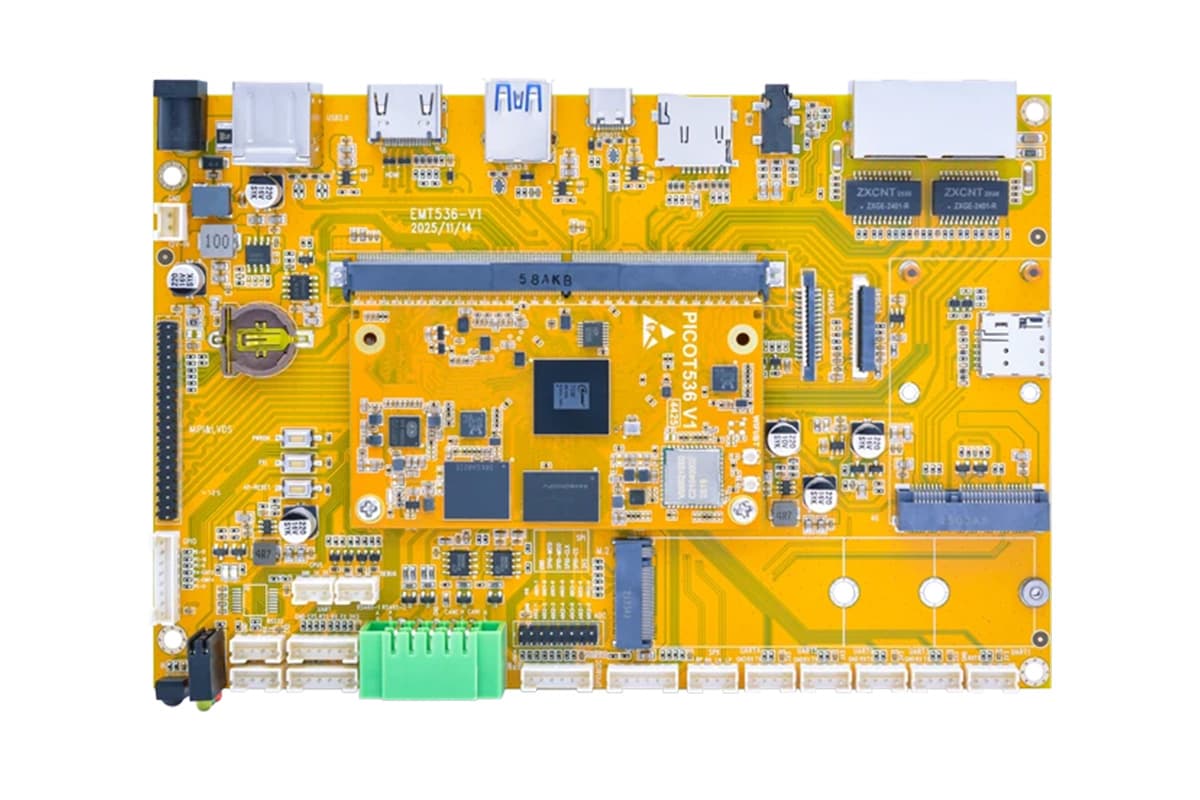 Boardcon PICOT536 SoM and EMT536 SBC feature Allwinner T536 Edge AI processor