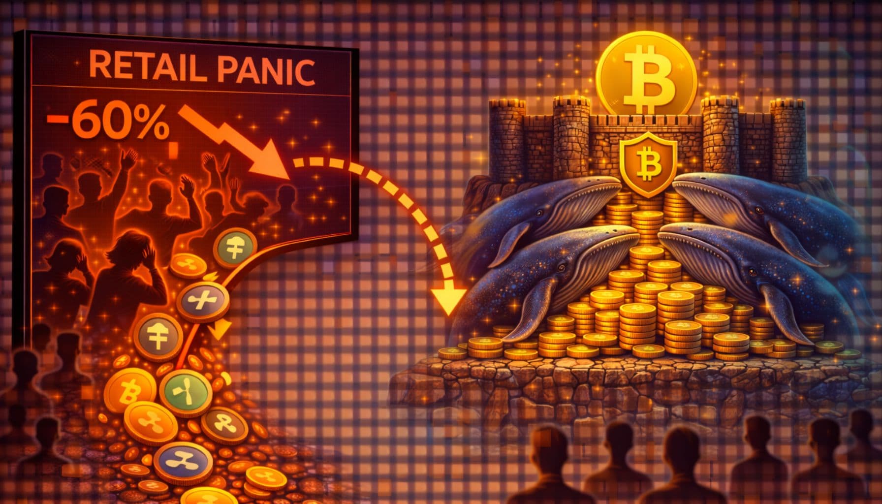 Crypto Whales Build A ‘Fortress Floor’ As Retail Panic Sells The Altcoin Sector
