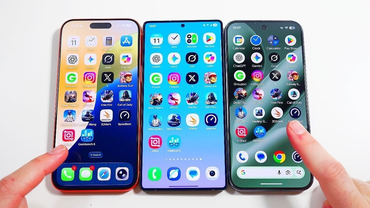 Speed Test: iPhone 17 Pro Max vs Samsung S25 Ultra vs Pixel 10 Pro XL