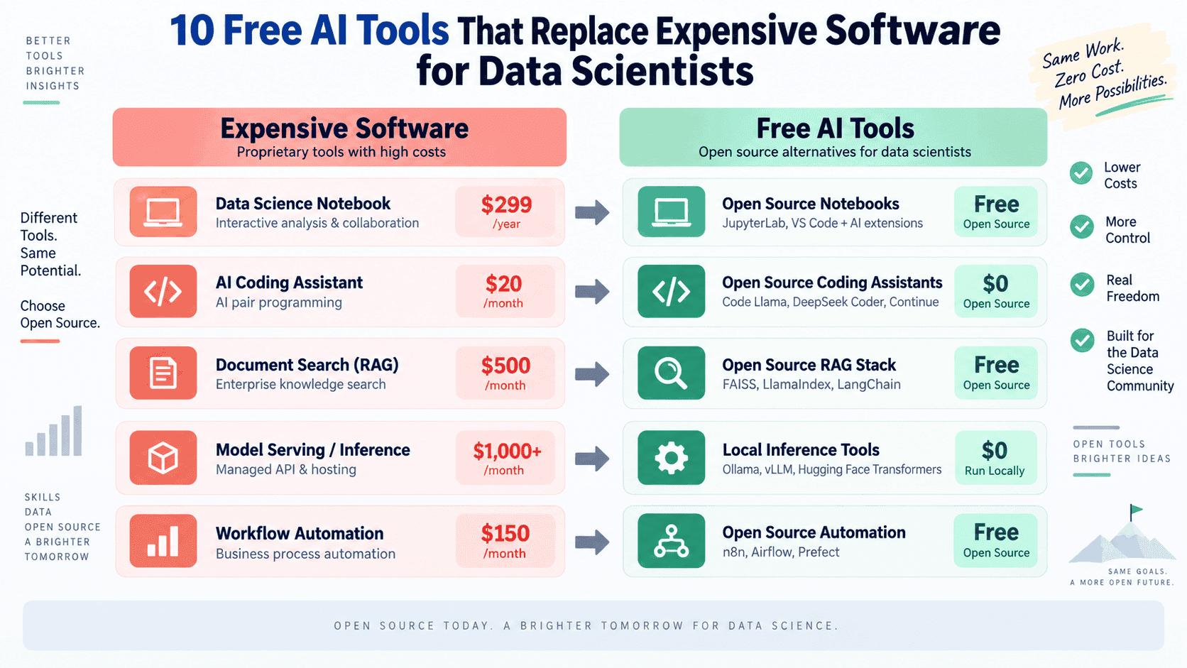 10 Free AI Tools That Replace Expensive Software for Data Scientists