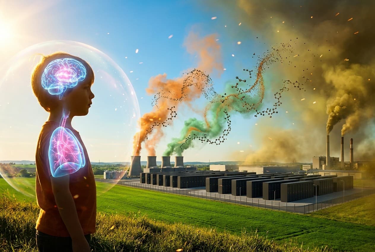 Report Links AI Data Center Air Pollution to Risks for Children’s Developing Brains and Lungs